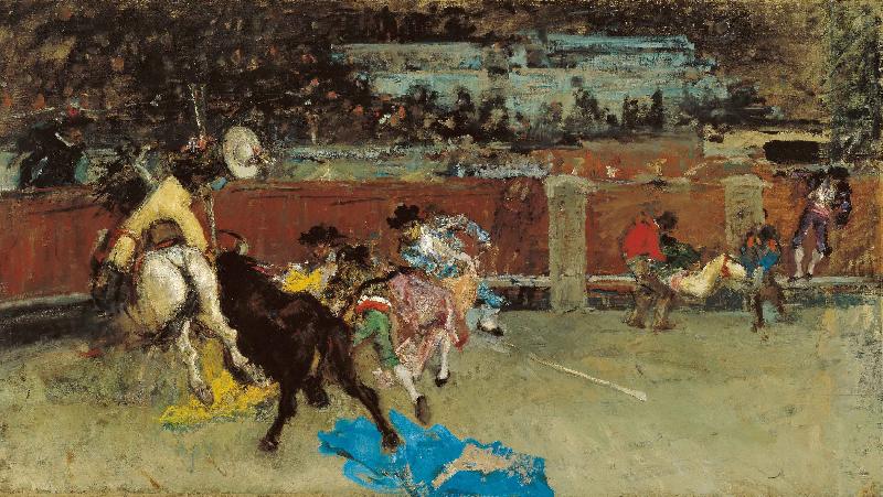 Marsal, Mariano Fortuny y Bullfight Wounded Picador oil painting image
